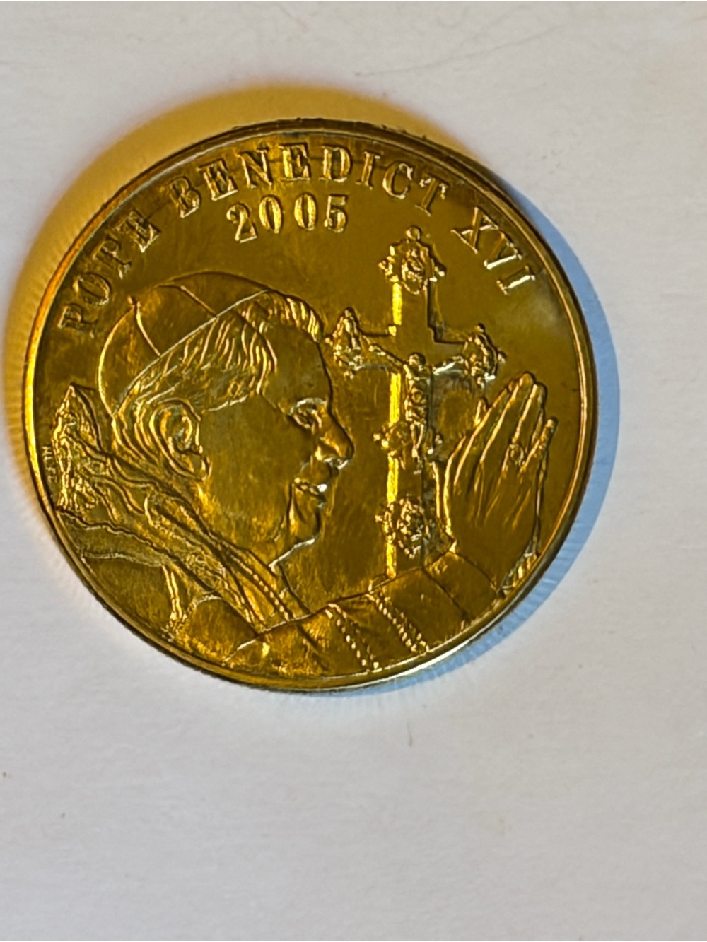 Rare Pope Benedict XVI 2005 Gold Coin 26.73 Grams 24k